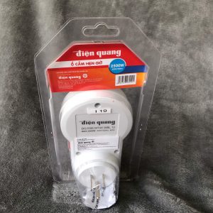 Ổ cắm hẹn giờ cơ trắng đen 2500W Điện Quang ESK MT06 WBL 13 5 Ổ cắm USB âm tường DQHome IW1 2UO W (màu trắng) (Sao chép)