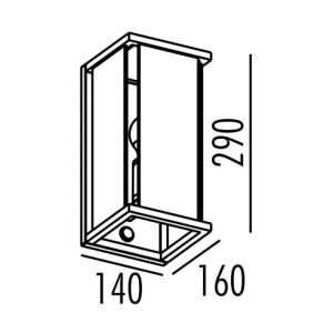 Đèn Gắn Trụ Ngoài Trời Dùng Bóng NBB1463 (Sao chép)
