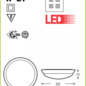 Đèn led trang trí Rubic 15W Sino RB15LWH viền trắng (Sao chép)