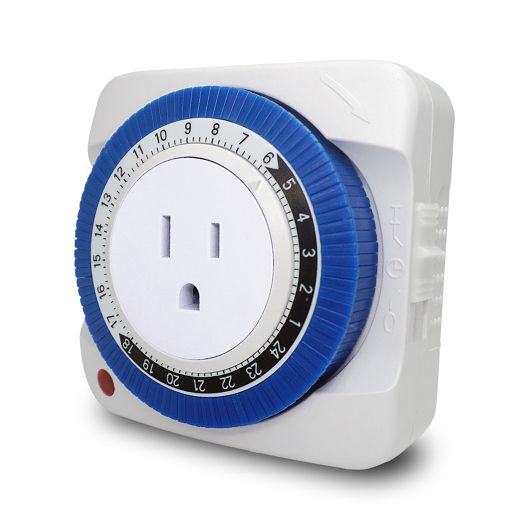 Sự khác nhau giữa ổ cắm hẹn giờ cơ và ổ cắm hẹn giờ điện tử 1 24 Hour Timer Socket Mechanical Program Timer Switch Socket 230v Eu Us Plug Wall Outlet Protector 1