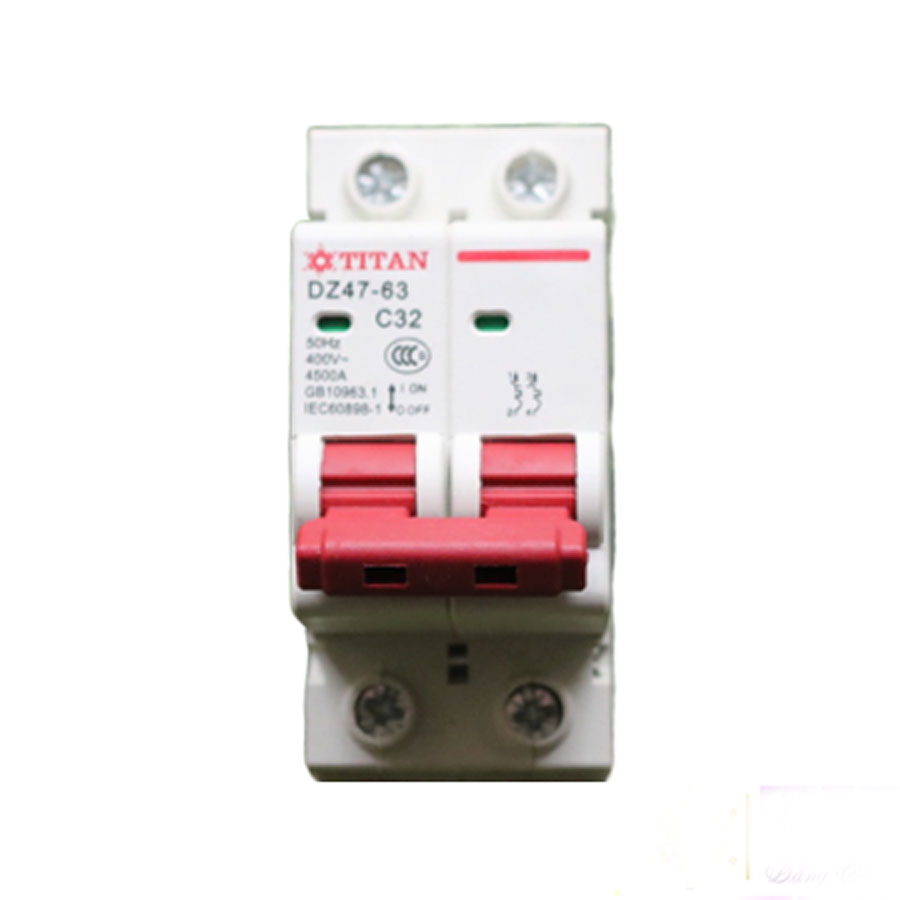 Aptomat chống quá tải 2P 63A Titan TG-02763 1 Aptomat Titan Tg 02763